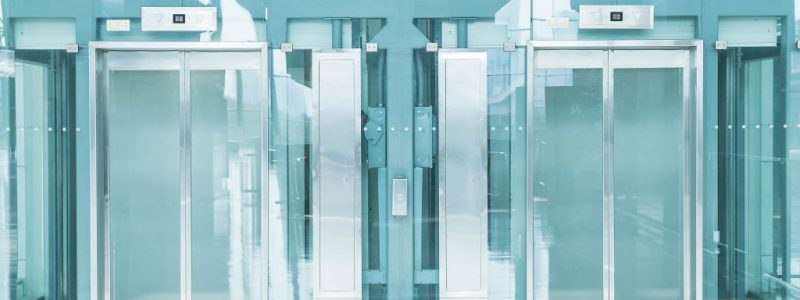 Transparent elevator in underground passage